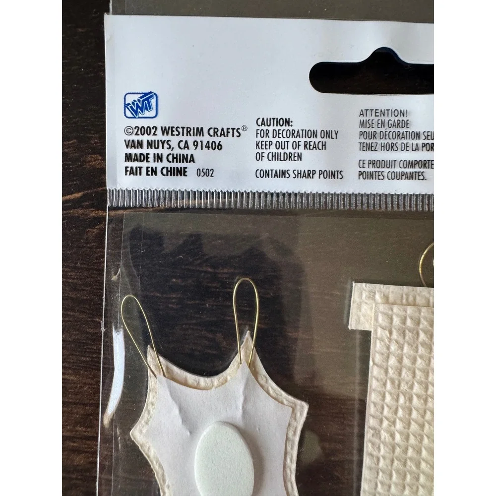 Paper Bliss Westrim Crafts Wedding Formal 3D Adhesive Embellishments Lot of 4